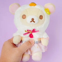 Rilakkuma Swan & Golden Flower Plushie - Korilakkuma / Medium