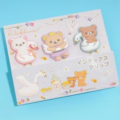 Rilakkuma Swan & Golden Flower Clip Set