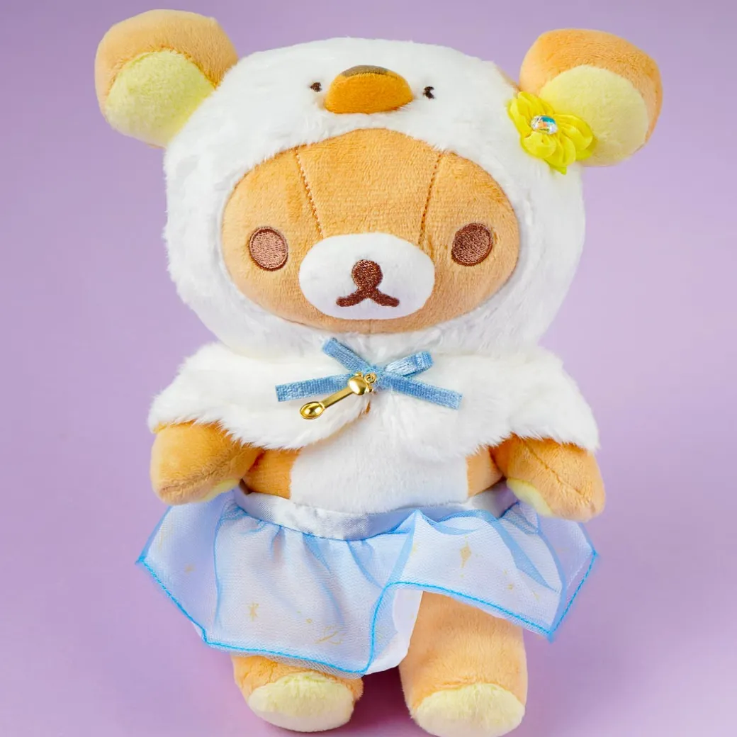 Rilakkuma Swan & Golden Flower Plushie - Medium