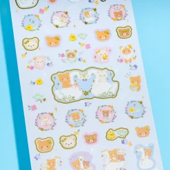 Rilakkuma Swan & Golden Flower Stickers - Spring Dance