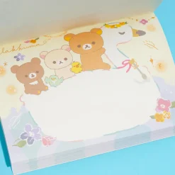 Rilakkuma Swan & Golden Flower Memo Pad