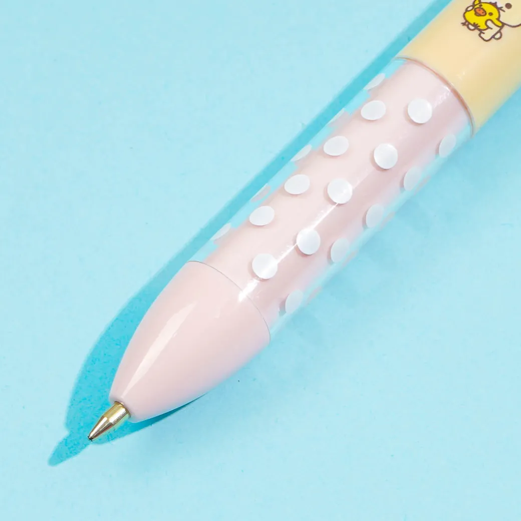 Rilakkuma Two-Color Mimi Pen - Kiiroitori & Korilakkuma