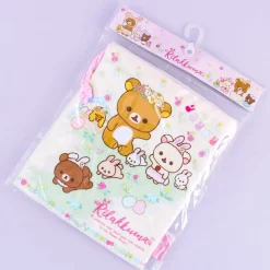 Rilakkuma With Rabbits In The Flower Forest Drawstring Bag
