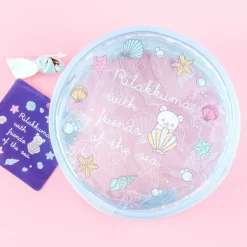 Rilakkuma With Sea Friends Round Pouch
