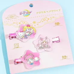 Sailor Moon Cosmos x Sanrio Characters Acrylic Hair Clip - Sailor Moon & Chibi Moon