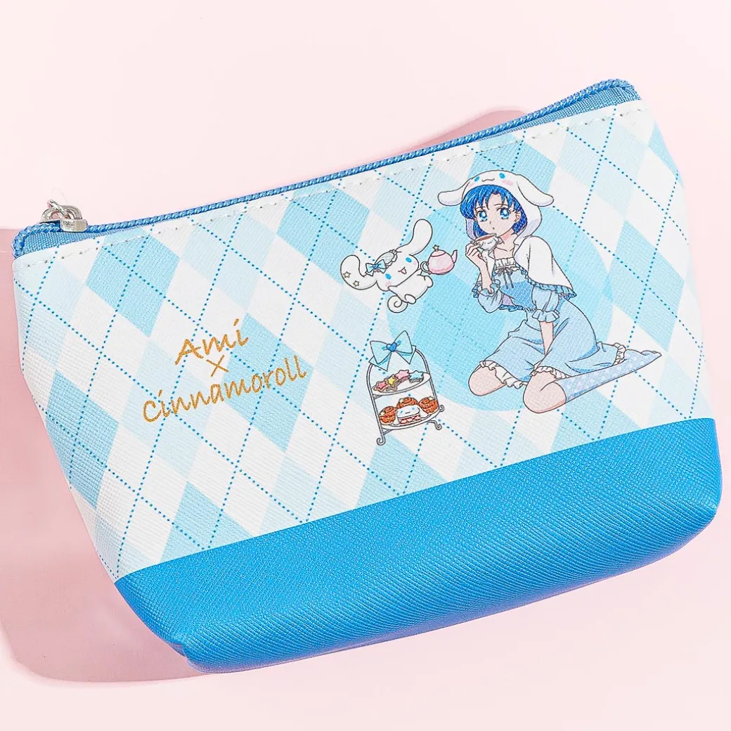 Sailor Moon Cosmos x Sanrio Characters Pouch - Sailor Mercury & Cinnamoroll