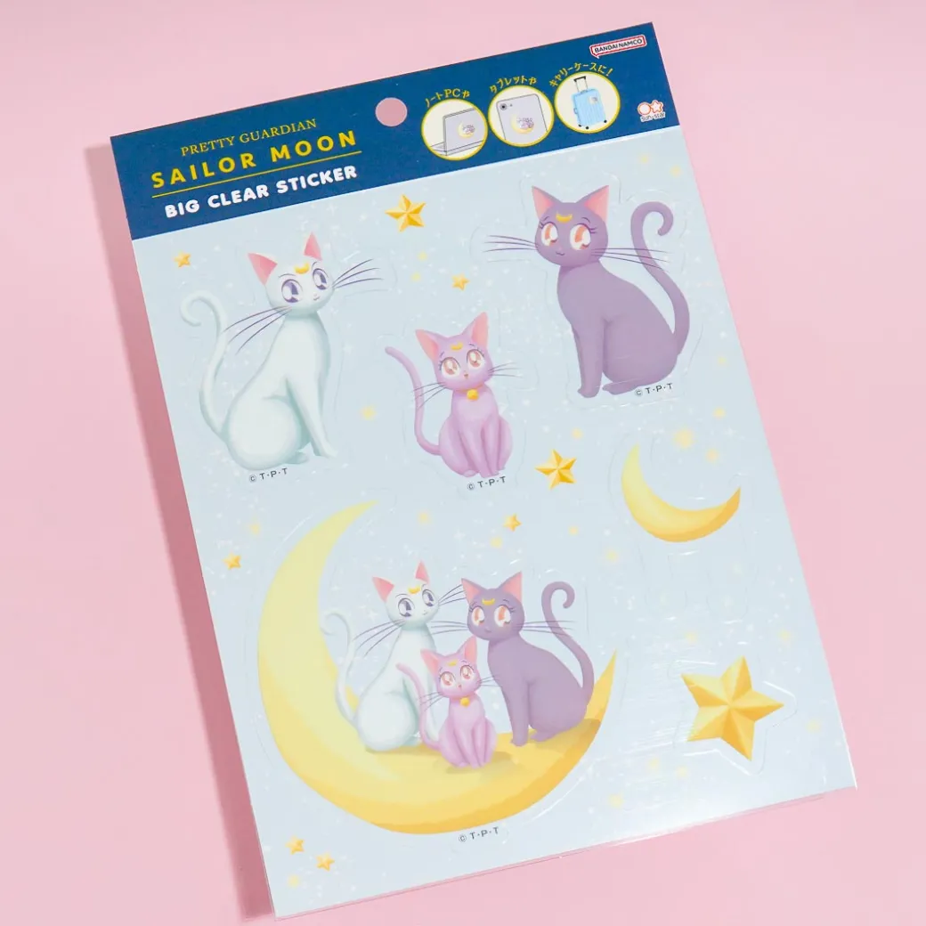 Sailor Moon Pretty Guardian Neko Big Clear Stickers