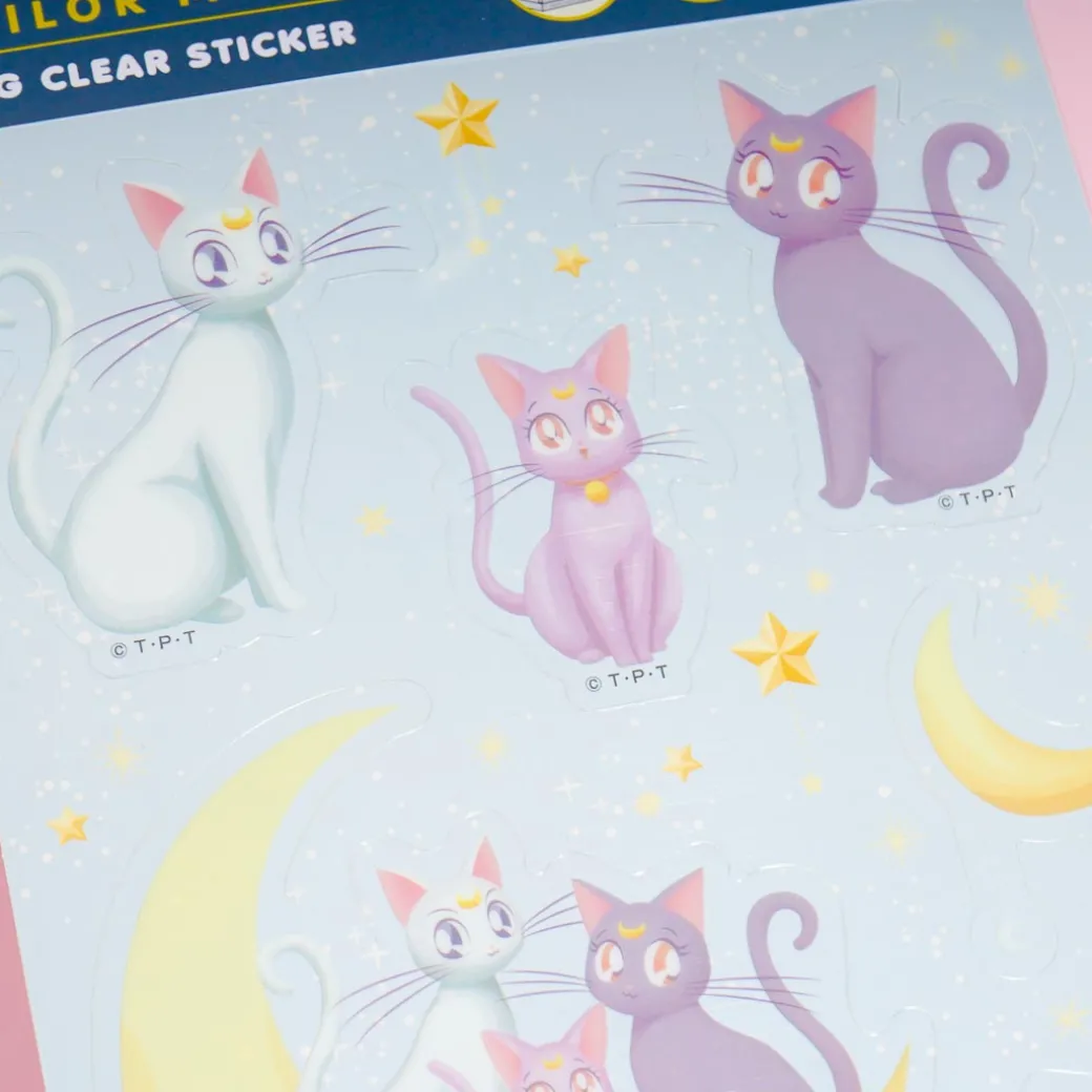 Sailor Moon Pretty Guardian Neko Big Clear Stickers