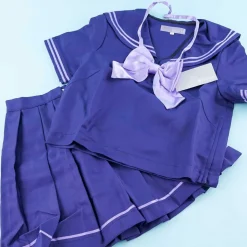 Sailor Suit Set - Navy & Purple