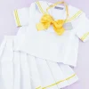 Sailor Suit Set - White & Yellow