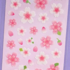 Sakura Cherry Blossom Glittery Stickers