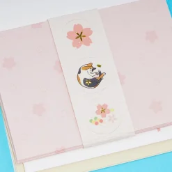 Sakura Flowers & Neko Letter Set