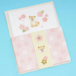 Sakura Flowers & Shiba Inu Letter Set