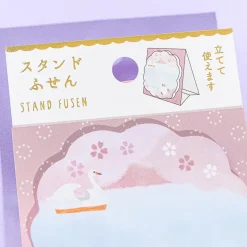 Sakura Lake View Neko Sticky Notes With Stand