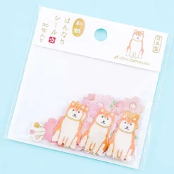 Sakura Shiba Inu Sticker Flakes