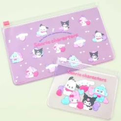 Sanrio Character Twinkle Eyes Zipper Flat Pouch Set