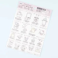 Sanrio Characters Bath & Laundry Items Index Sticker Sheet