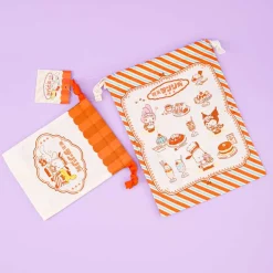 Sanrio Characters Cafe Drawstring Bag Set