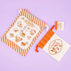 Sanrio Characters Cafe Drawstring Bag Set