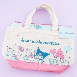 Sanrio Characters Canvas Tote Bag With Insulated Pouch