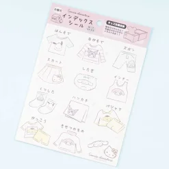 Sanrio Characters Childrens’ Clothing Index Sticker Sheet