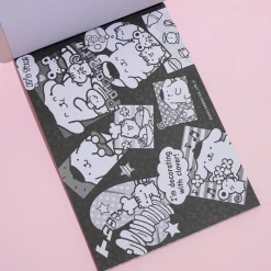 Sanrio Characters Coloring Pad with Black Background