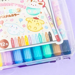 Sanrio Characters Crayon Twist Pen Set - 12 pcs