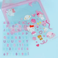 Sanrio Characters Customized Mini Clear File & Sticker Set - Pink