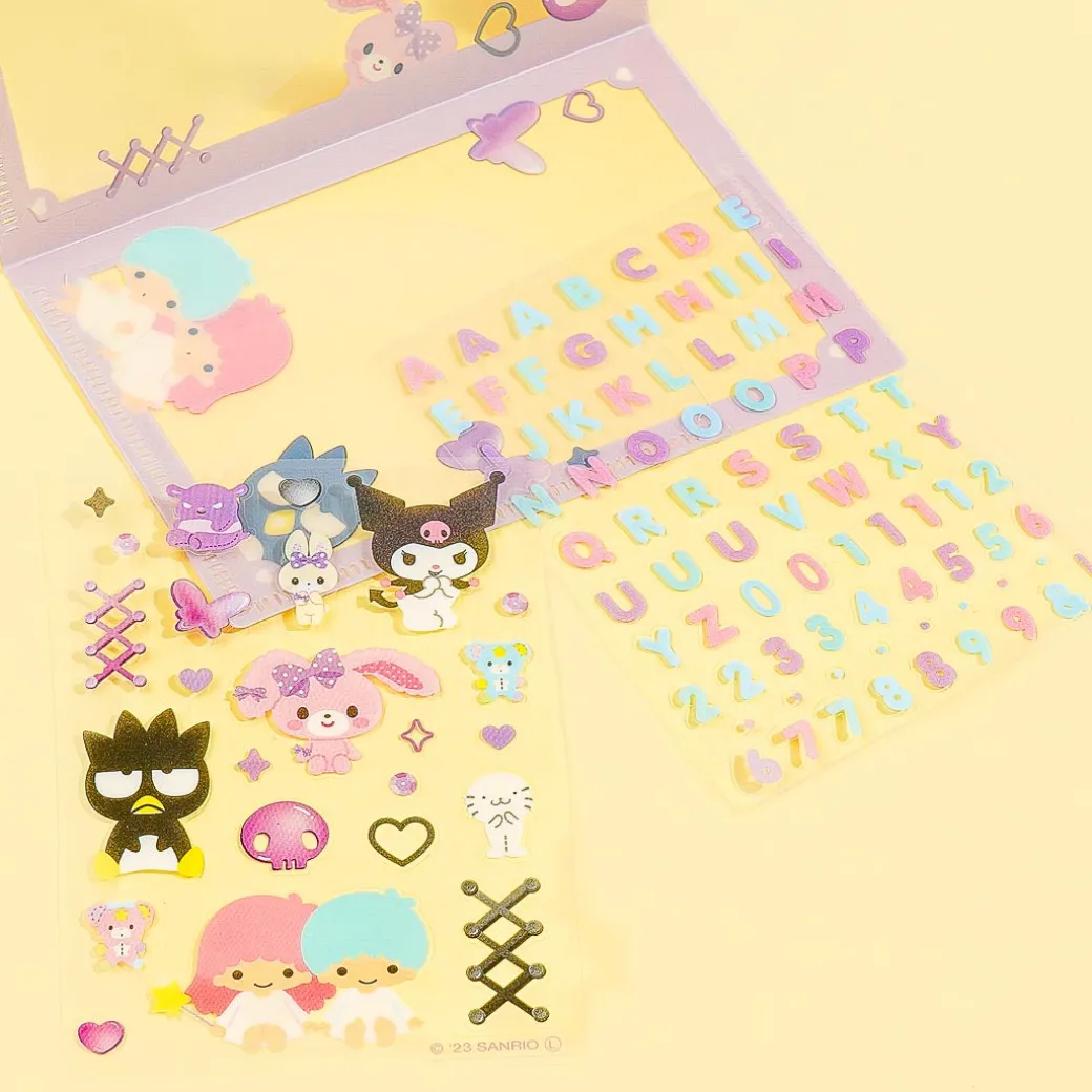 Sanrio Characters Customized Mini Clear File & Sticker Set - Purple