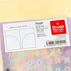 Sanrio Characters Customized Mini Clear File & Sticker Set - Purple