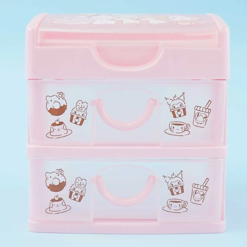 Sanrio Characters Dessert 2-Drawer Clear Chest Box