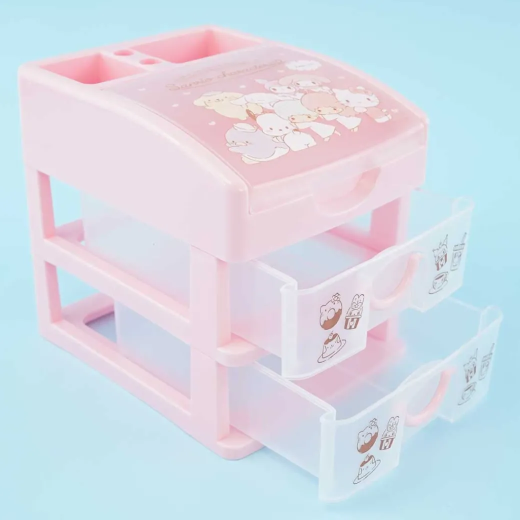 Sanrio Characters Dessert 2-Drawer Clear Chest Box