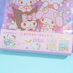 Sanrio Characters Flowery Coloring Sticker Set