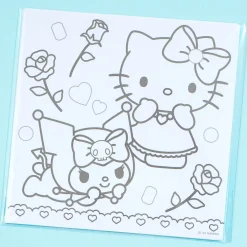 Sanrio Characters Flowery Coloring Sticker Set