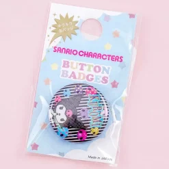 Sanrio Characters Glitter Badge - Kuromi
