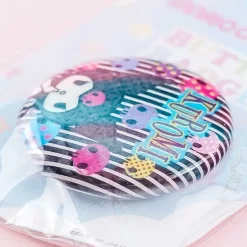 Sanrio Characters Glitter Badge - Kuromi
