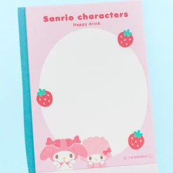 Sanrio Characters Happy Drink Mini Memo - Strawberry