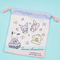 Sanrio Characters Happy Drawstring Pouch