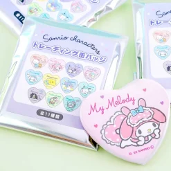 Sanrio Characters Heart-Shaped Trading Can Badge