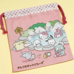 Sanrio Characters Hot Spring Drawstring Pouch