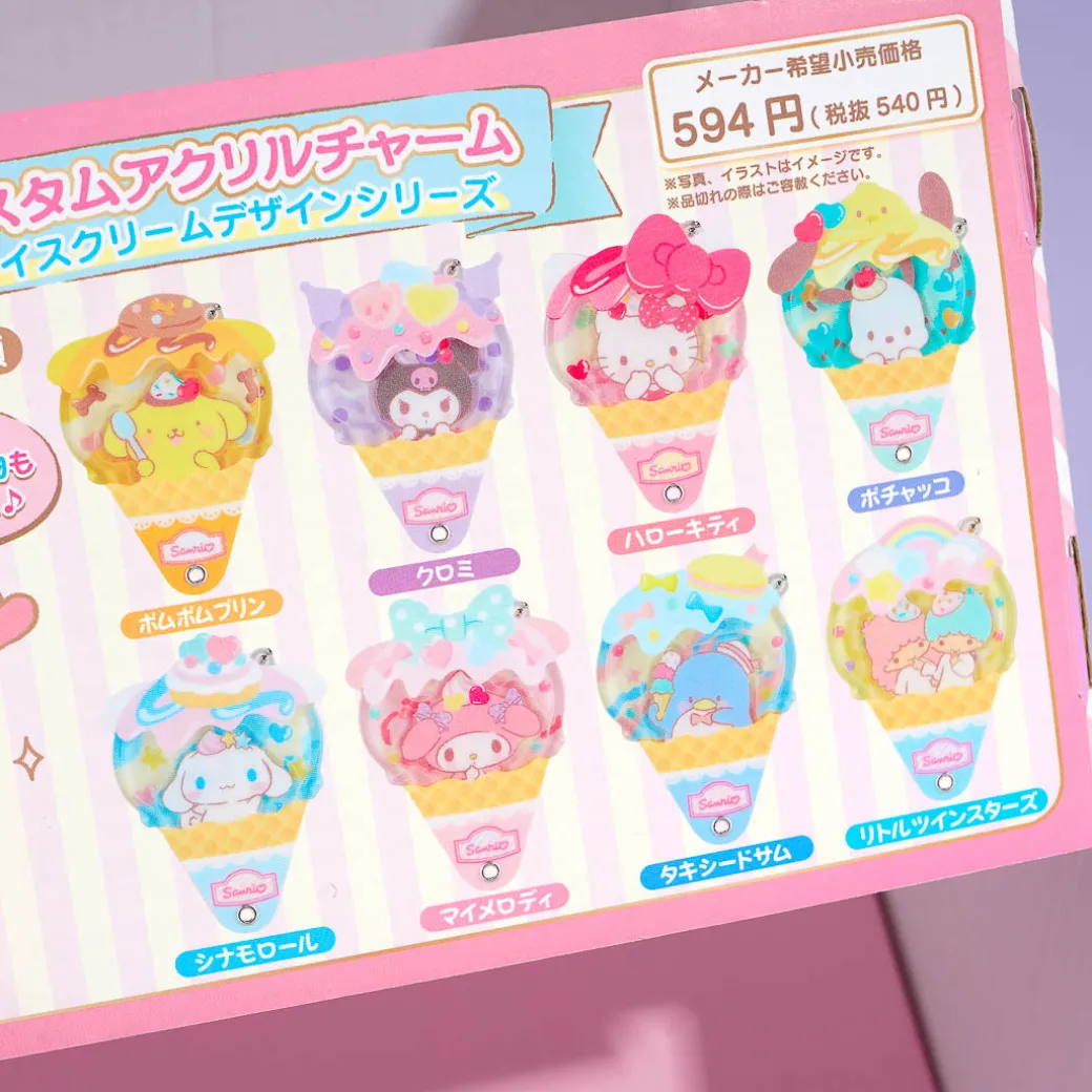 Sanrio Characters Ice Cream Custom Acrylic Charm