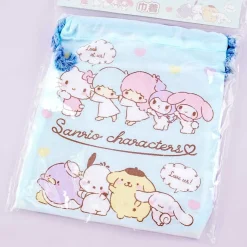 Sanrio Characters Line Up Drawstring Bag