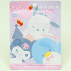 Sanrio Characters Mocchiri Purun! Purple Face Pack - Strawberry
