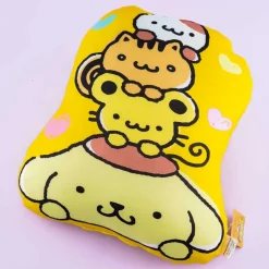Sanrio Characters Mochimochi Cushion - Pompompurin & Friends