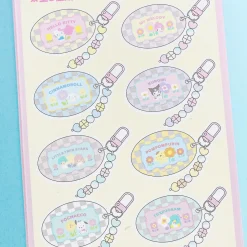 Sanrio Characters Pastel Checker Acrylic Charm