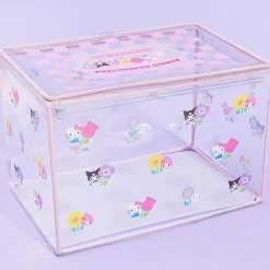 Sanrio Characters Pastel Checker Clear Storage Box
