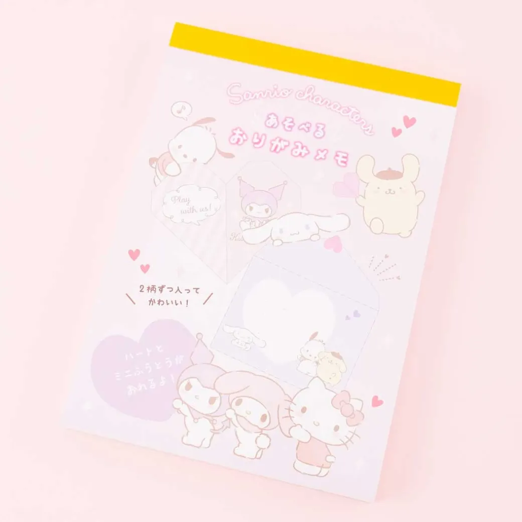 Sanrio Characters Play Origami Memo Pad