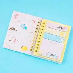 Sanrio Characters Sleepy Time Mini Spiral Notebook With Sticky Notes