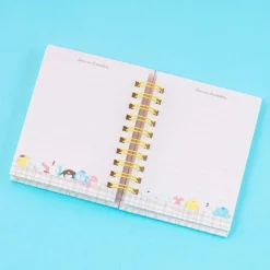 Sanrio Characters Sleepy Time Mini Spiral Notebook With Sticky Notes