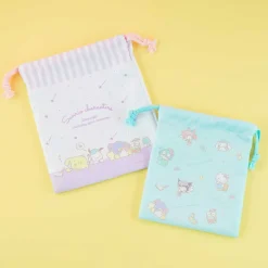 Sanrio Characters Sleepy Drawstring Pouch Set